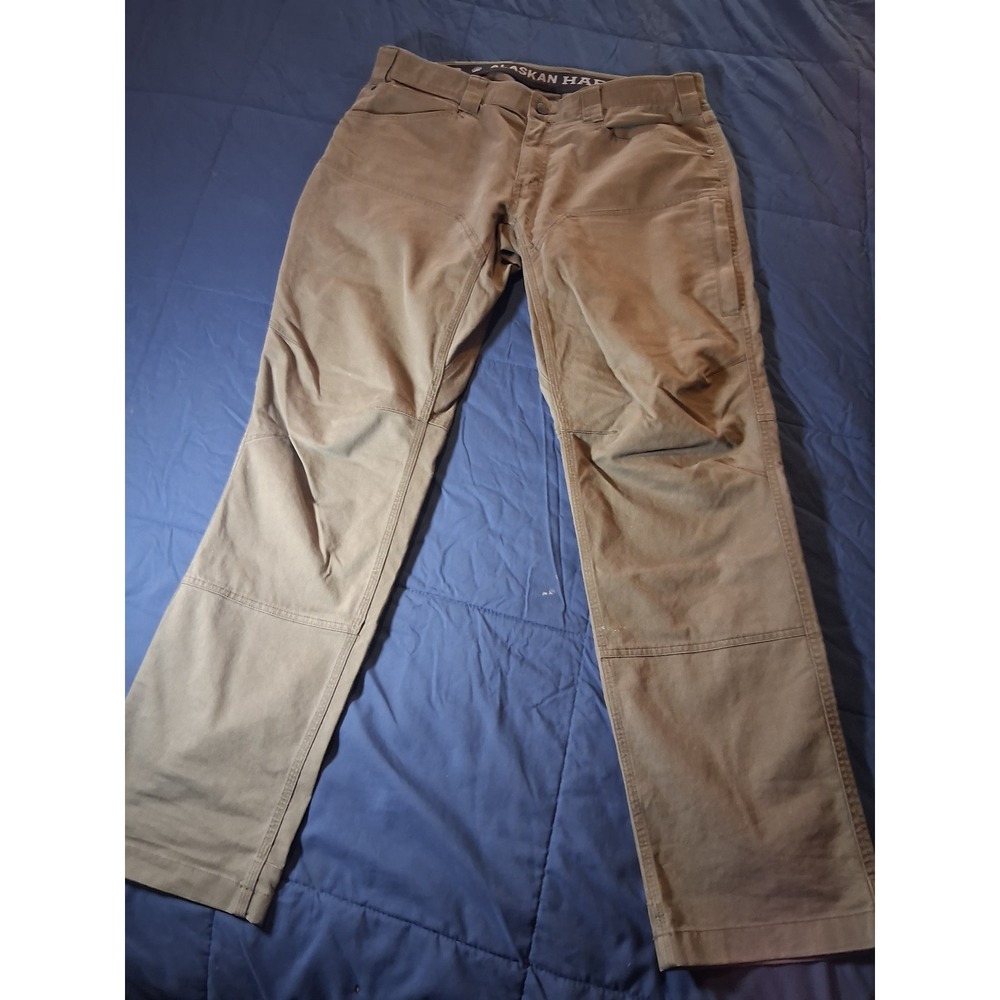 Alaskan Hardgear Duluth Trading Co Slim Fit Work Pants Brown 36x32 Articulated